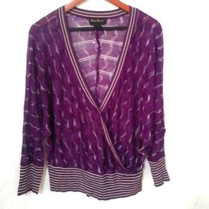 Ashley Stewart 1X Pullover Knit Top Plus